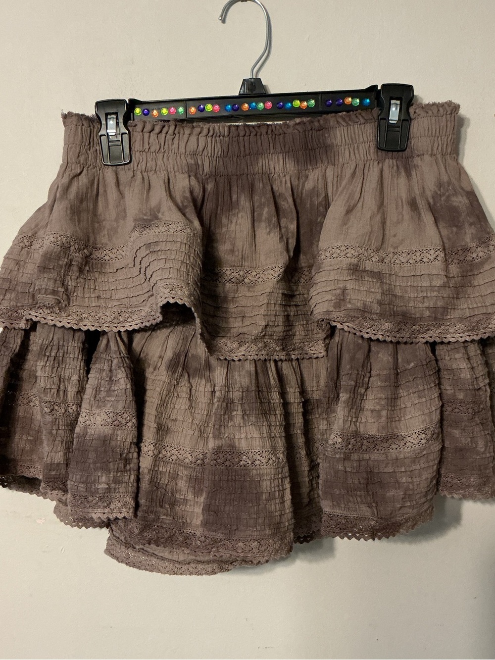 Aerie Taupe Tiered Skirt-see pics